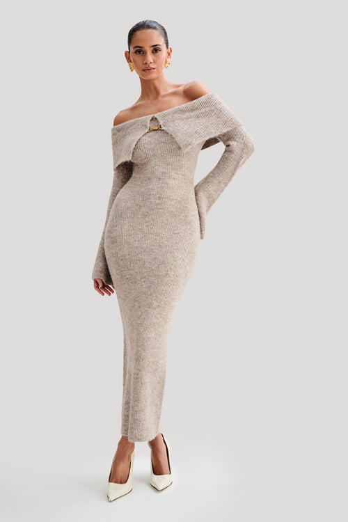 Jessy Off Shoulder Knit Dress