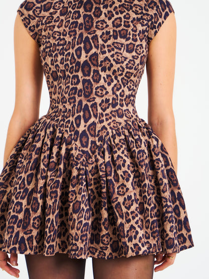 Sofie | Backless Cheetah Mini Dress