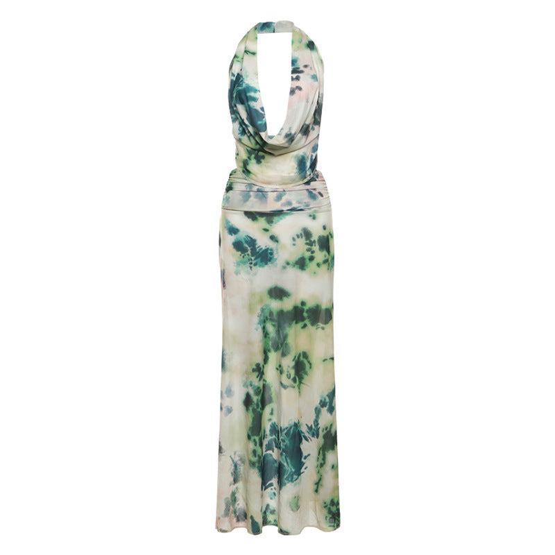 Mia Backless Pleated Dress