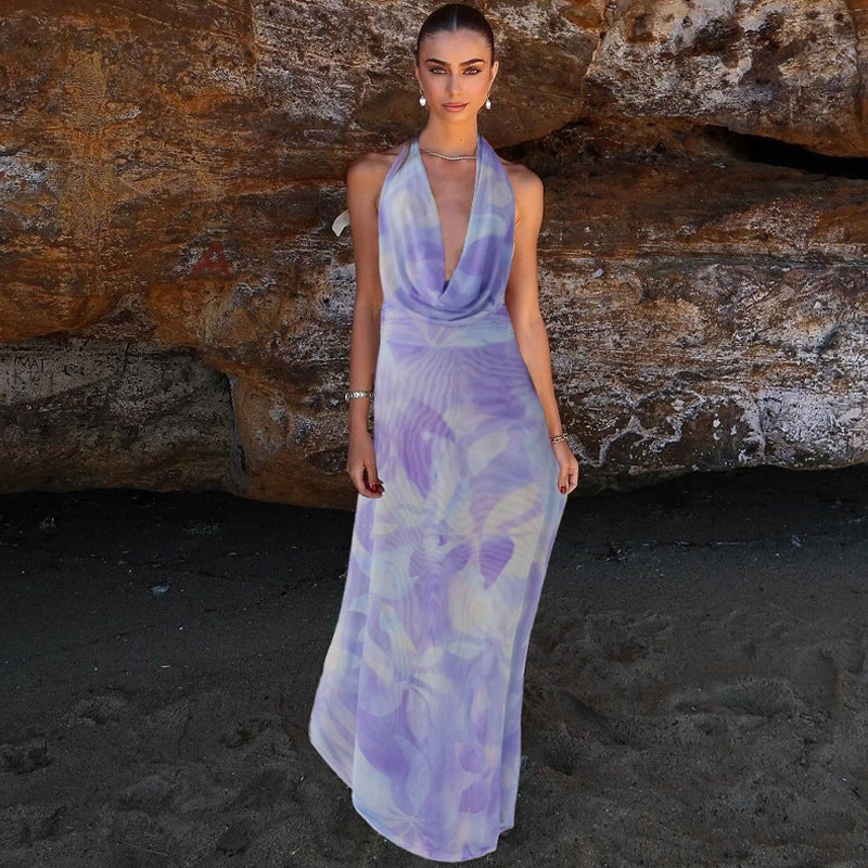 Mia Backless Pleated Dress