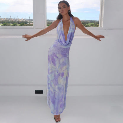 Mia Backless Pleated Dress