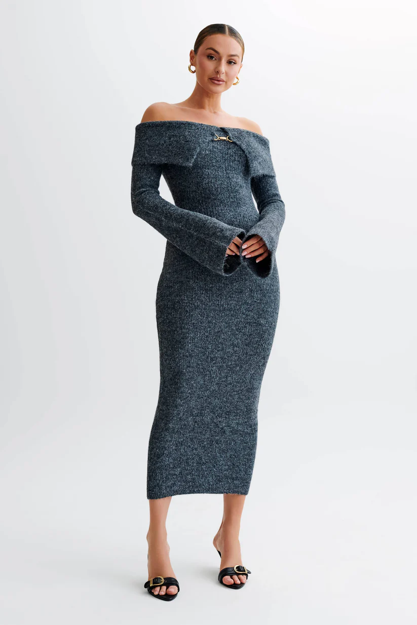 Jessy Off Shoulder Knit Dress